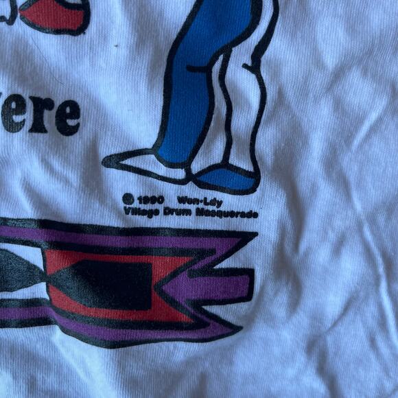 VINTAGE STICK PEOPLE FUNNY SHIRT NATIVE PARODY OBSCURE MENS XL 90S ONEITA HUMOR - Picture 5 of 6